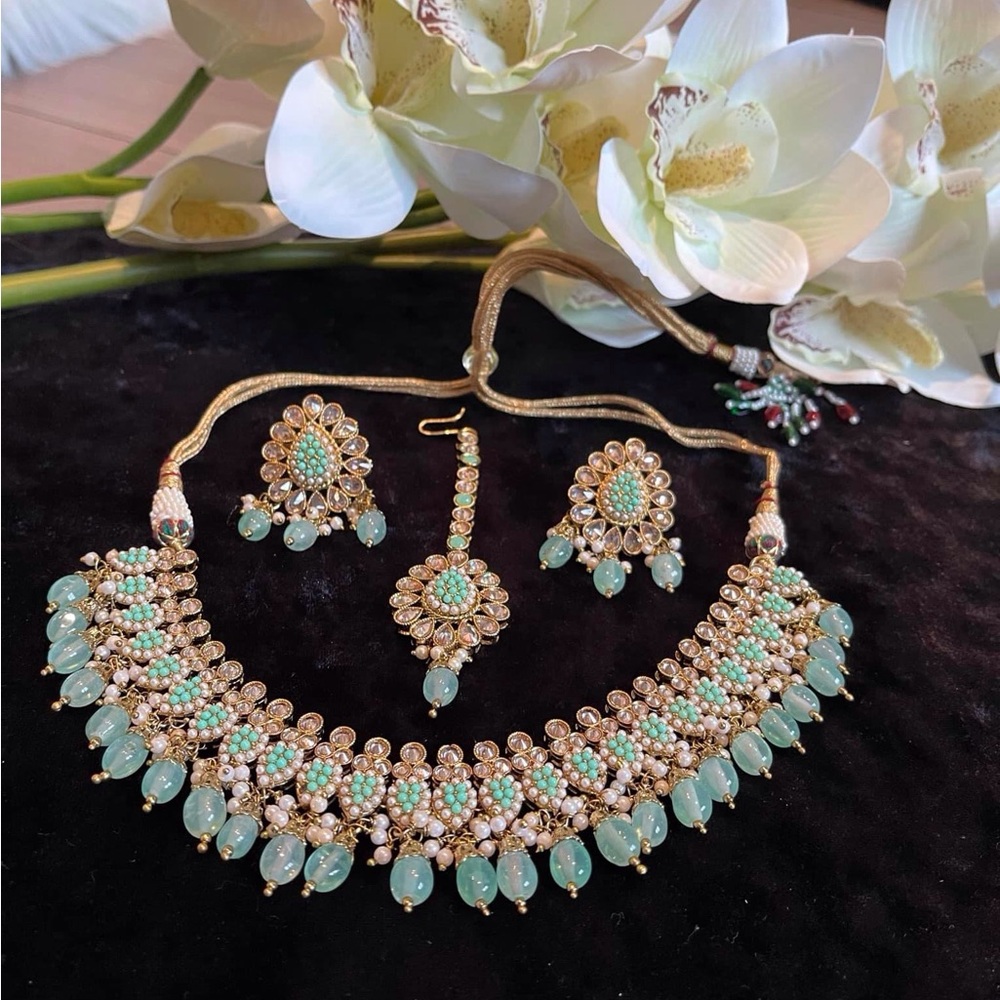 Brand new Indian jewelry set #indianjewelry#polkichokerset